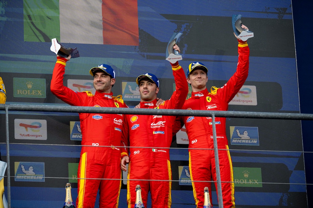 Nicklas Nielsen sikrede podie på sidste stop inden Le Mans.
(Foto: Ferrari Media)